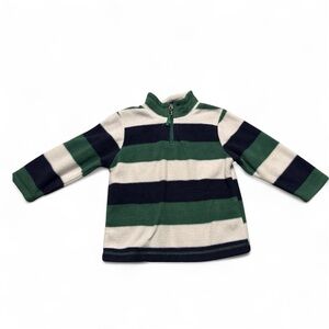 Place Green and Navy Striped Kids Sweater